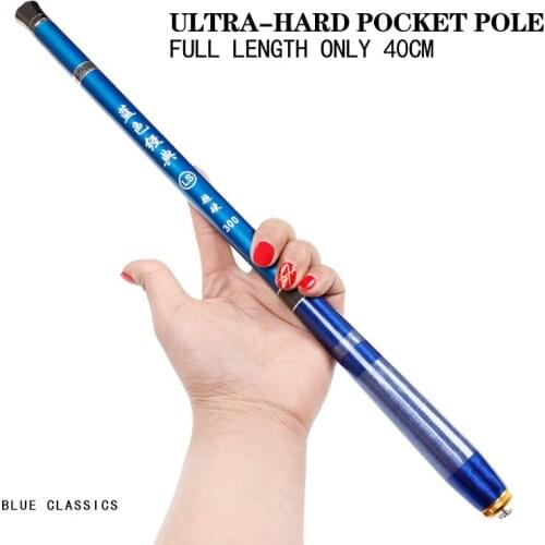 Fishing Rod Pocket Short Section Handcuffs Carbon Ultra Light Super Hard Super Mini Fishing Rod Hand Pole Short Section Stream