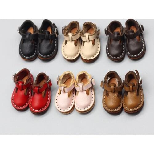 1pair doll mini Leather shoes for 1/6 1/8 30cm Blyths doll shoes toys accessories 3.7*1.6cm