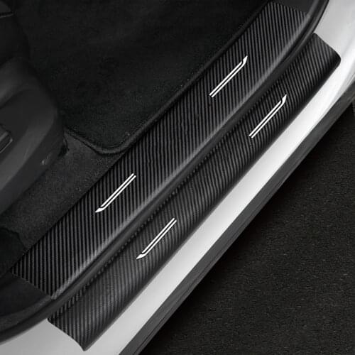 Lsrtw2017 Fiber Leather Car Door Sill Sticker Threshold Cover Trim Protector for Toyota CHR 2017 2018 2019 2020 C-hr Accessories