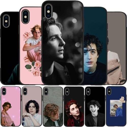 Timothy Chalamet black Silicone Phone Case For iPhone 12 XR XS Max 5 5S SE 2020 6 6S 7 8 PLUS X 11Pro Max 11 Cover