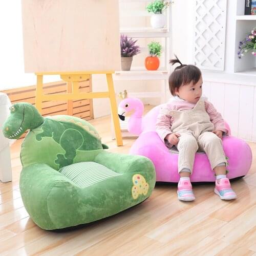 Cute Animal Dinosaur Flamingo Childrens Sofa Cartoon Kids Chair Seat Stool Baby Tatami Birthday Gift Bed Room Chair Furniture