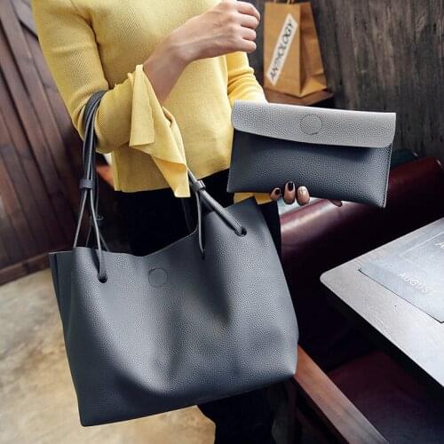 Leisure fashion litchi pattern womens bag 2021 new single shoulder big bag simple multi-purpose big bag mother bag