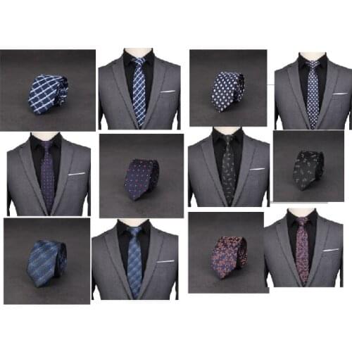 Fashion tie for men casual silk collar tie for wedding tie tie for business men tight print jacquard tie tie tie