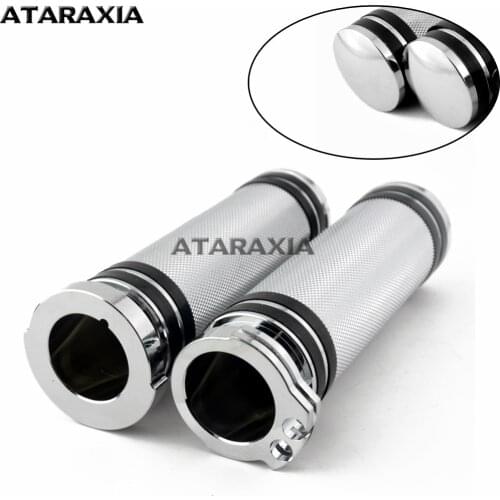 Motorcycle 25mm Hand Grips 1'' CNC Handle Bar Grip For Harley Street Glide Sportster Road King Softail Slim XL Dyna Fat Boy