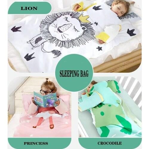 Cartoon Kid Sleeping Bag Dinosaur Princess Astronaut Pattern Baby Spring Autumn Universal Anti-kick Quilt Artifact Multifunction