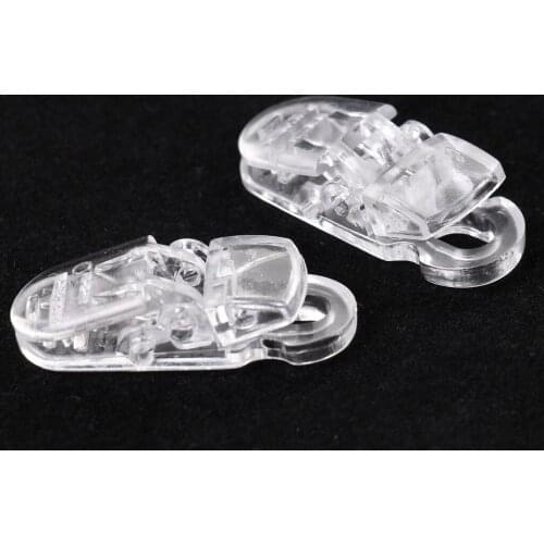 Pack of 10 Clear Baby Pacifier T Shape Clips for Soother/Dummy/Bib/Suspender/Paci/Toy Holder with Gripping Teeth