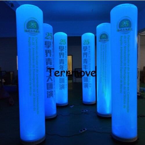 Inflatable lighting column for event,advertising led cone party event wedding decoration led lighting inflatable cylinder