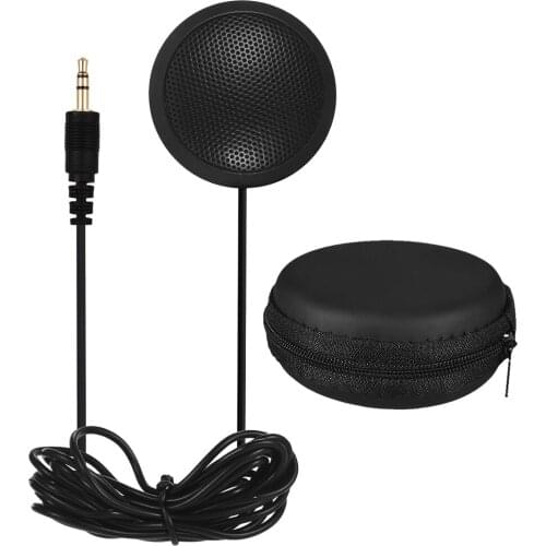 Desktop Omni-directional Microphone with 3.5mm Jack for Computer Laptop High Sensitivity Mic with 2m Cable for Video Conference
