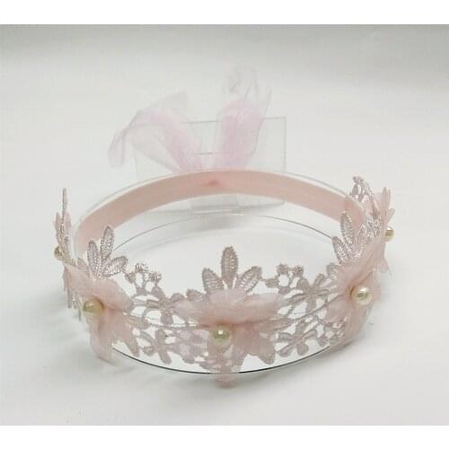 New Childrens Headband Five Flower Lace Hairband Baby Chiffon Hairband Baby Headdress Fairy Headdress Girls Hair Accessories