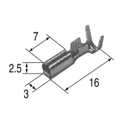 Female Crimp Terminals (pins) 18-22 AWG 1500-0105 crimp terminal
