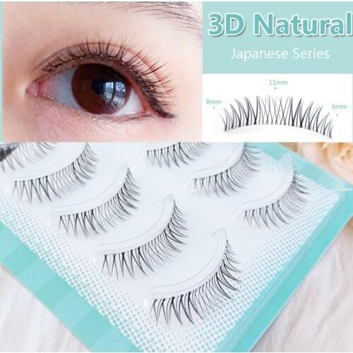 ICYCHEER 10Pairs Mink Hair False Eyelashes Natural/Thick Long Eye Lashes Wispy Makeup Messy Winged Extension Tools Wimpers