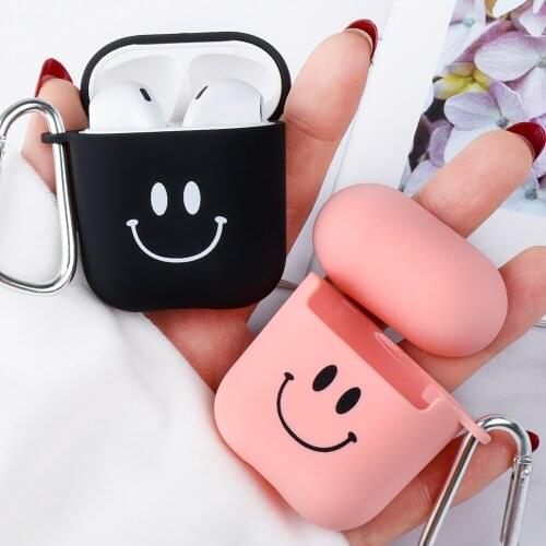 Hard PC Cases For Apple Air Pods 2nd Lovely Smile Pattern Earphone Case For Airpods 1 2 Bluetooth Headphone Cover