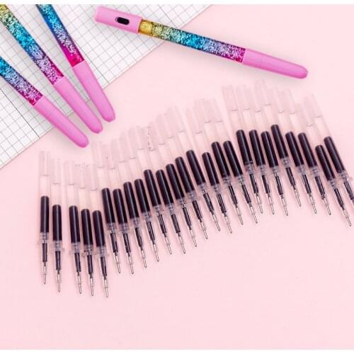 50/20/10pcs Creative Quicksand Pen 0.5mm Pen Refill Fairy Stick Gel Pen Ballpoint Pen Accessories Student School Stationery