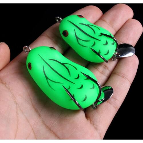 1PCS 4.2cm/5cm 8g/14g Fishing Lure Double Propeller Frog Soft Bait Silicone Artificial Crankbait Wobbler Jig Trolling Soft Lure