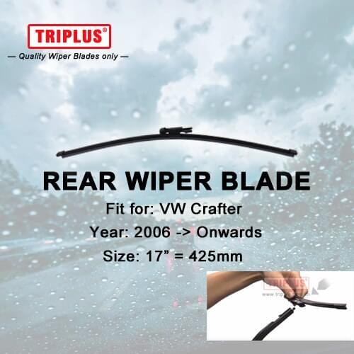 Rear Wiper Blade for VW Crafter (2006-Onwards) 1pc 17" 425mm,Car Rear Windscreen Wipers,Back Window Windshield Wiper Blades