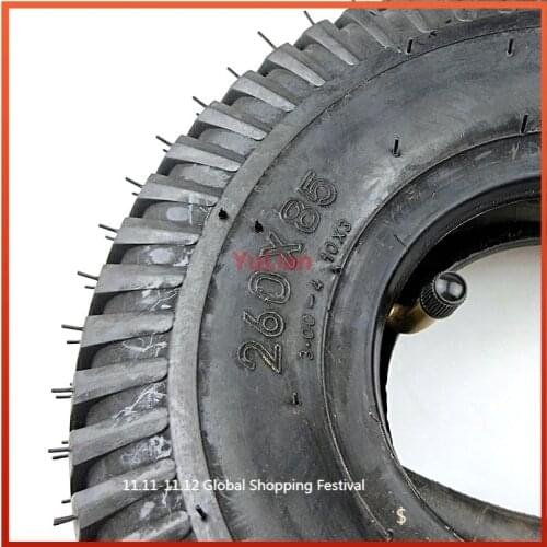 260x85 Tire and Inner Tube 3.00-4 (10"x3", 260*85) Knobby Scooter, ATV and Go Kart Tire and Tube Motor Tire Good Quality
