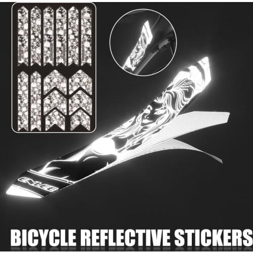 Bike Reflective Stickers with Unique Pattern Design Durable Long Lasting Easy Operation Non Slip for Mountain Bike &T8