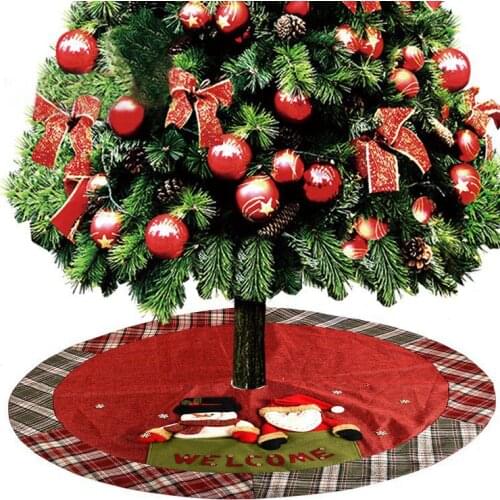 Christmas tree skirt 120 CM three-dimensional Christmas tree apron Christmas high-grade linen Christmas tree decoration CX14075
