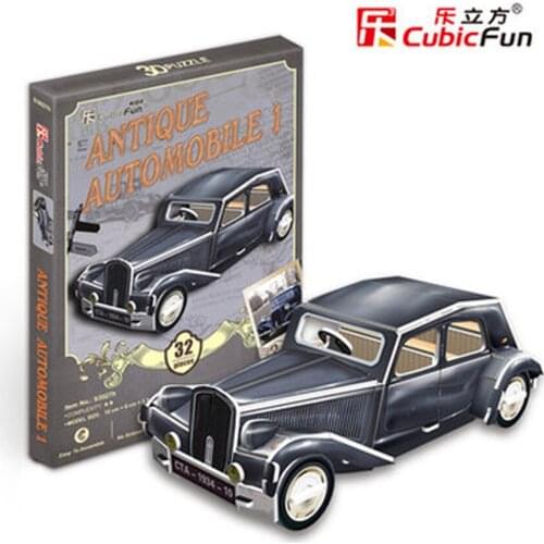 T78 3D Puzzles DIY mini traffic series Antique Automobile airplane three-dimensional puzzle children creative educational toys