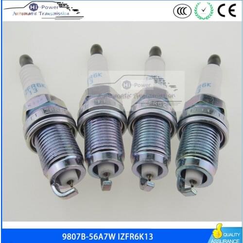 4pcs/Lot Iridium Spark Plug 9807B-56A7W IZFR6K13 for Honda 2007-2013 Accord 2003-2007 IZFR6K-139807B 56A7W