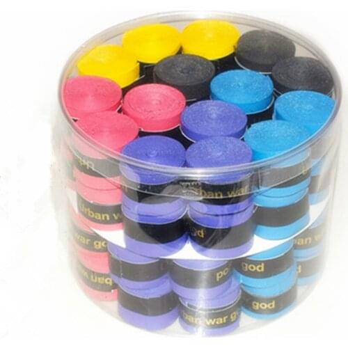 60Pcs/Set Anti-slip Badminton Racket Grips Sweatband Fishing Rods Over Grip Sweat Band Handle Grip Sports Tennis Overgrips Tapes