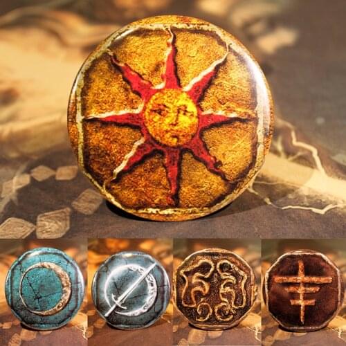 Dark Souls Game 3 Cosplay Accessories Badge Bag Pendant Pin PVC Dark Souls 3 Metal Anime costumes badge anime pin