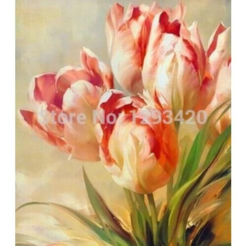 Golden Tulip diy diamond embroidery flowers full and square diamond mosaic painting for decor 3d crystal cross stitch needlework