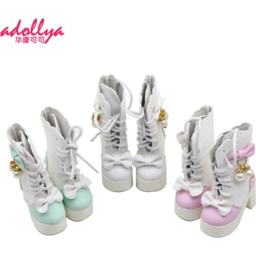 Adollya Fashion 7cm Botas BJD Doll Shoes PU leather Lady High Gang High Heels Doll Accessories Boots Suitable for 1/3 Dolls