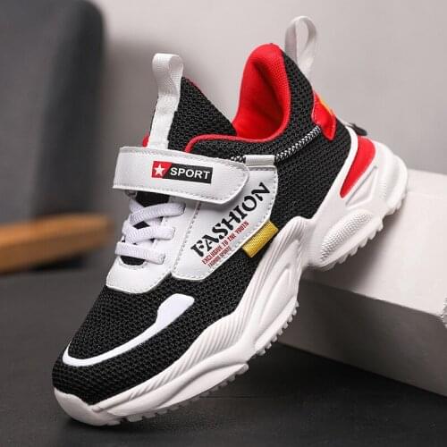 HUCDML Childrens Sneakers Shoes Breathable Mesh Casual Boys Shoes Comfortable Outdoor Sports Thick-soled Running Tennis Shoes