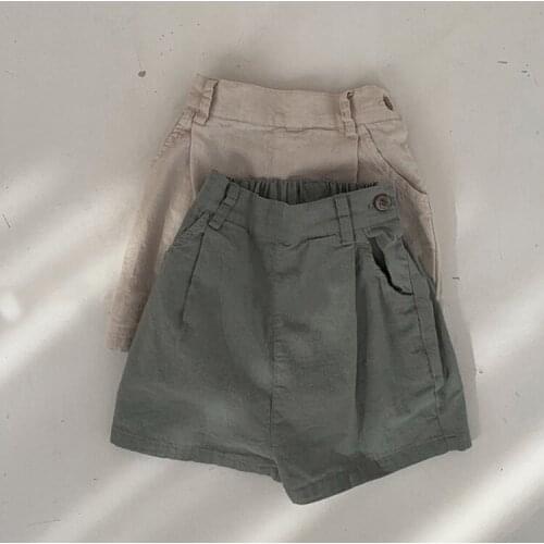 Children New Shorts Fashion Korean Style Loose and Simple Tooling Style Boys and Girls Casual Shorts
