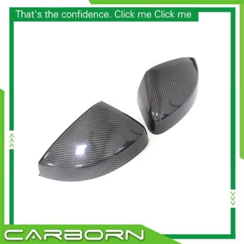 For-Audi A3 S3 2014 2015 2016 - UP Replacement style Carbon Fiber Rear View Mirror Cover without Turn Light Signal