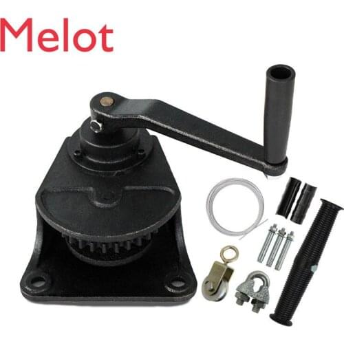 Farm Rolling Machine Manual Lifting Self-Locking Roller Shutter Cast Iron Greenhouse Film Reeler Get Pressed Film Card Free