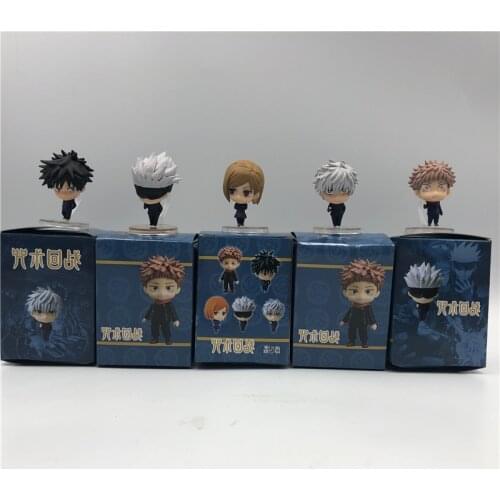 Jujutsu kaisen figurine cute Gojo Satoru Itadori Yuji Fushiguro Megumi Kugisaki Nobara PVC anime action figure 5pc/set