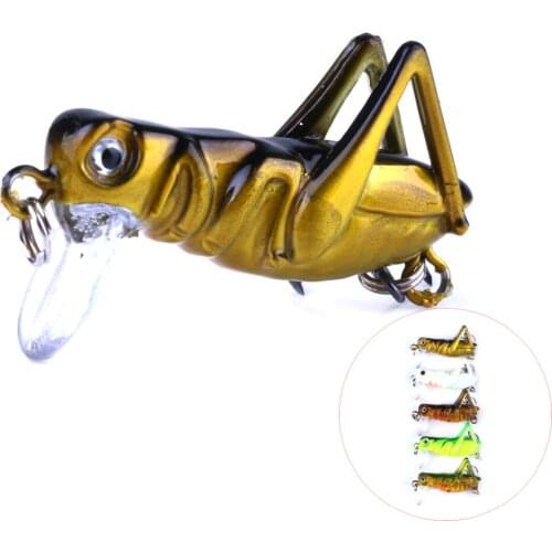 HENGJIA 1Pcs Insect Luminous Locust Grasshopper Artificial Wobblers Hard Fishing Baits Pesca Fishing Tackles