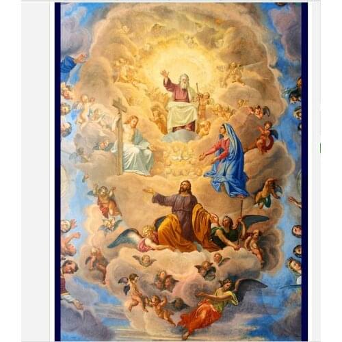 Customized 3d wallpaper 3d ceiling wallpaper murals God loves the world zenith zenith suspended ceiling decorative Ceiling mural