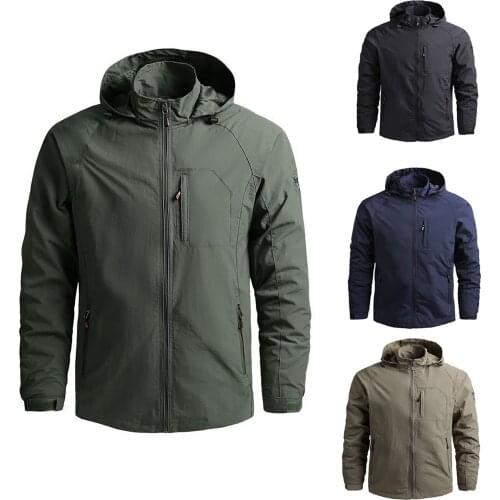 Casual Mens Jacket Spring Hooded Jackets Windbreak Men Coats Winter Male Outerwear Autumn Overcoat Sports Windbreaker 5XL