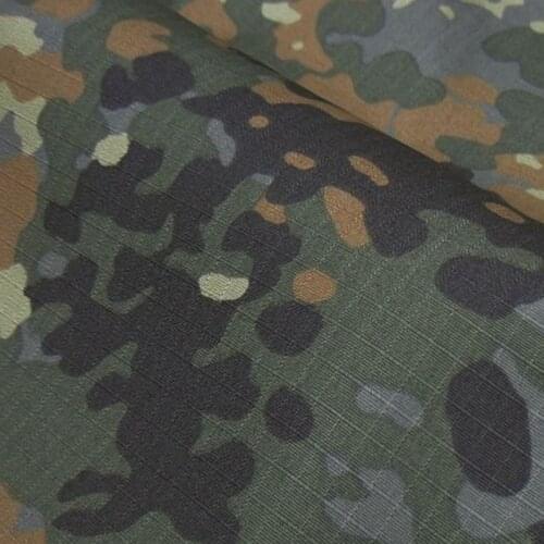 1.5M Width Flecktarn Camo Fabric German Army Camouflage Cloth Cotton DIY Military Handkerchief Tablecloth Sofa Cover Material