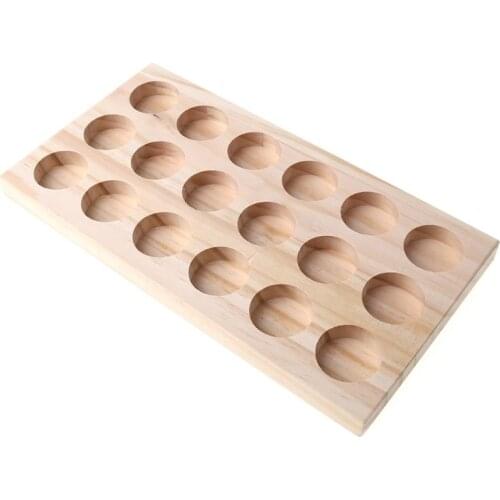 2021 New Hot selling Wooden Essential Oil Tray Handmade Natural Pine Wood Display Rack Demonstration Station