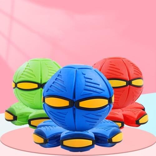 Upgraded luminous flying saucer ball glow LED toy Children Outdoor Toys golfer throwing deformed flying balls