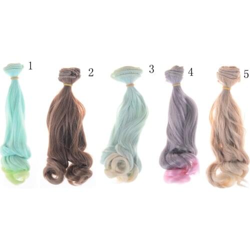 1pc doll wigs for 1/3 1/4 bjd doll hair wigs High-temperature wire fiber Hair Rome curl hair thick wigs 20*100 cm