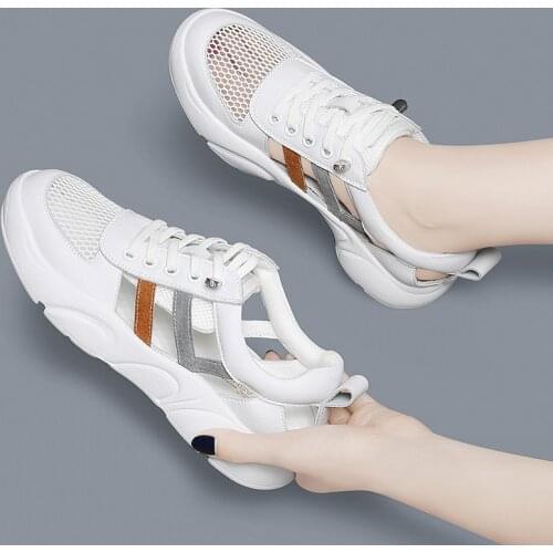 Womens Breathable Shoes Spring and Summer Thin All-Match Flat Casual Sports Leather Sandals