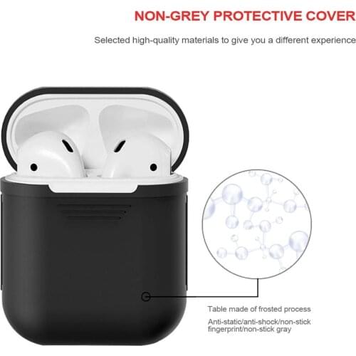 Silicone Storage Case for Airpods Shock-proof Dust-proof and Waterproof Splendent Appearance＆Fairshaped Design 4-color Choose