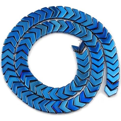 Blue Arrows Shape Hematite Natural Stone 4/6/10MM Charm Loose Beads For Handmade Trendy Bracelet Making Diy Jewelry Accessories