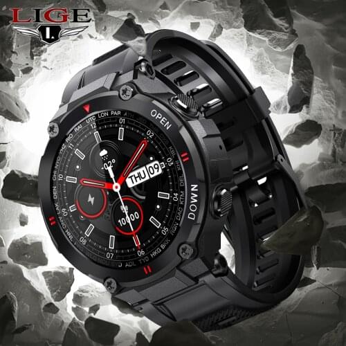 LIGE 2021 New Smart Watch Men Sport Fitness Bluetooth Call Multifunction Music Control Alarm Clock Reminder Smartwatch For Phone