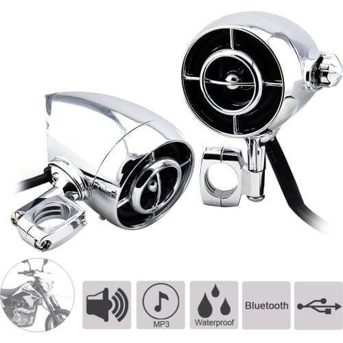 Waterproof radio Mp3 player for Motorcycle speaker audio system Bluetooth speaker 12V motorbike audio with Aluminum body