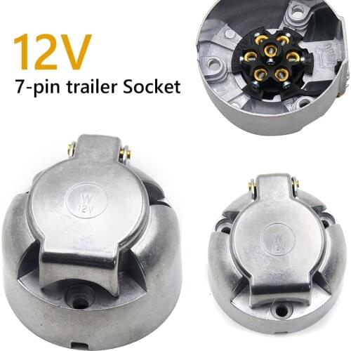 Spare Parts Electrical Connector Adapter Car Accessories12 Volt 12N 7-Pin Trailer Socket Heavy Duty N Type Towing
