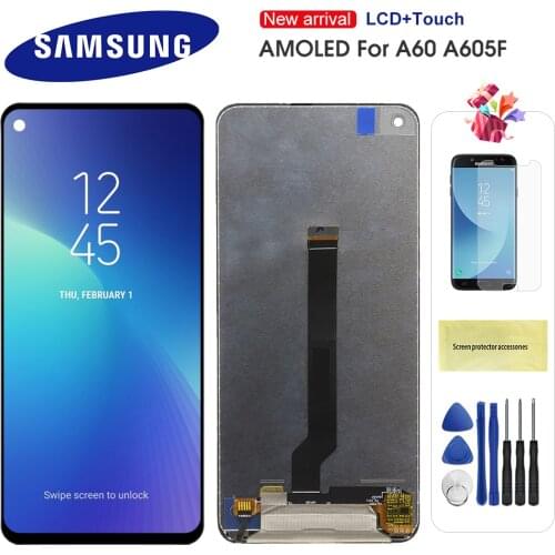 Original Super AMOLED LCD For Samsung Galaxy A60 A606F/DS A6060 A606FD LCD Display Touch Screen Digitizer Assembly Replacement