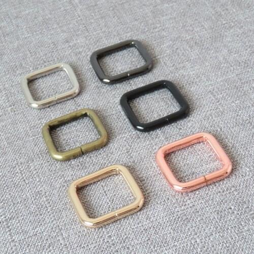 1pc 20mm webbing bag accessory rectangle metal belt ribbon buckle D ring handbag strap clasp dog leash rope sewing DIY hardware