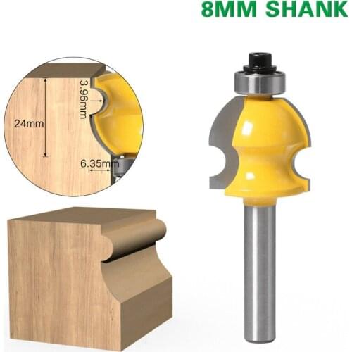 1PC 8mm Shank Line Architectural Molding Router Bit Woodworking Tenon Milling Cutter for Wood Machine Tools