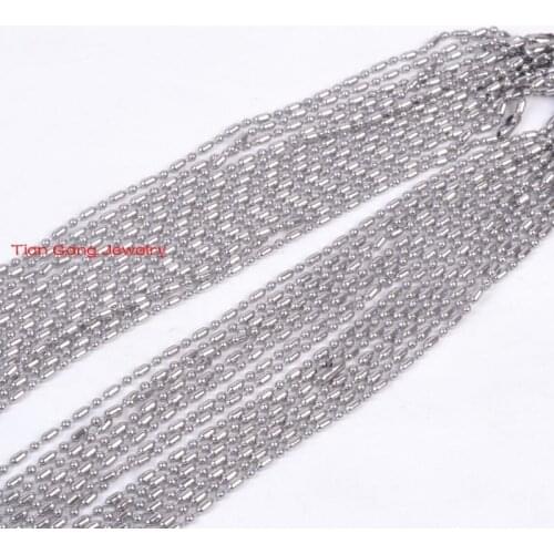 20"-36" High Quality 100pcs/Lot Fashion DIY Chain Stainless Steel 2mm Link Chain Necklace